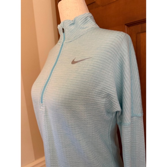 Nike Jackets & Blazers - Nike Running Womens Mock Neck Zip Up Track Jacket XS Aqua Dri-FIT Training
